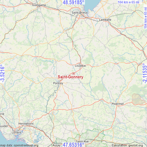 Saint-Gonnery on map