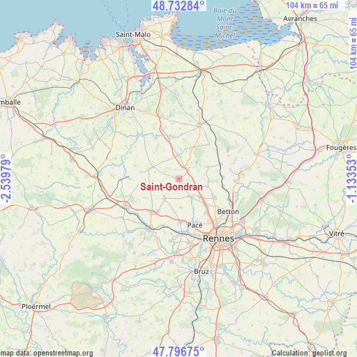 Saint-Gondran on map