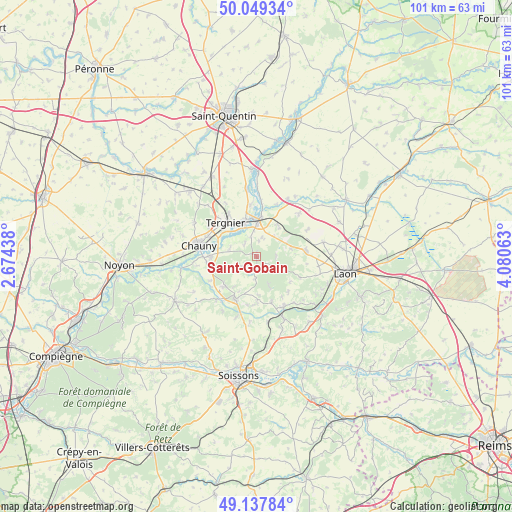 Saint-Gobain on map