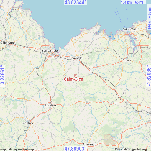 Saint-Glen on map