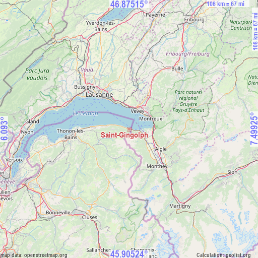 Saint-Gingolph on map