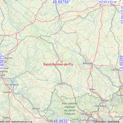 Saint-Germer-de-Fly on map