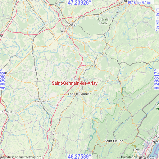 Saint-Germain-lès-Arlay on map