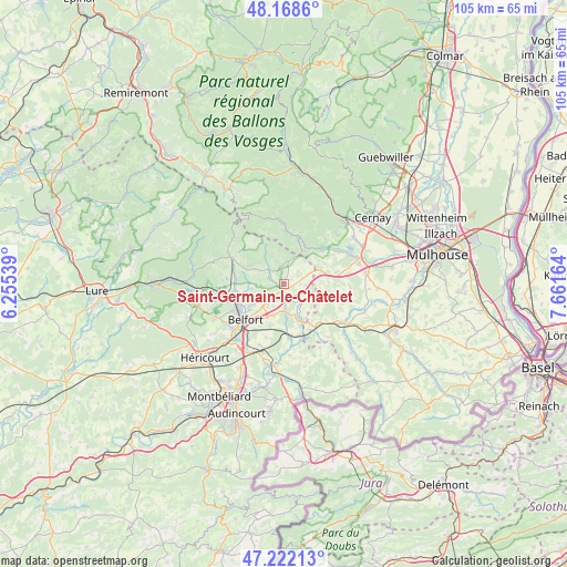 Saint-Germain-le-Châtelet on map