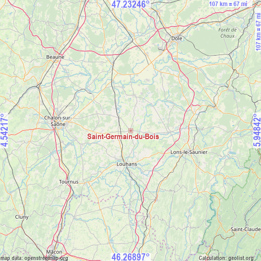 Saint-Germain-du-Bois on map