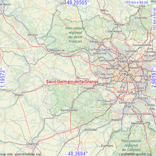Saint-Germain-de-la-Grange on map