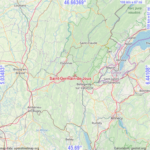 Saint-Germain-de-Joux on map