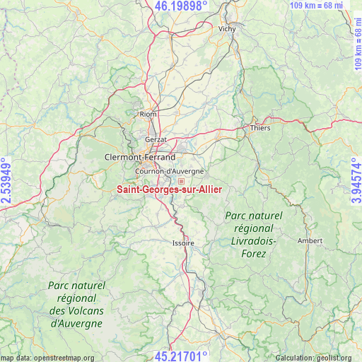 Saint-Georges-sur-Allier on map