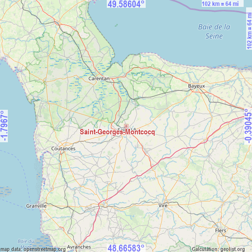 Saint-Georges-Montcocq on map