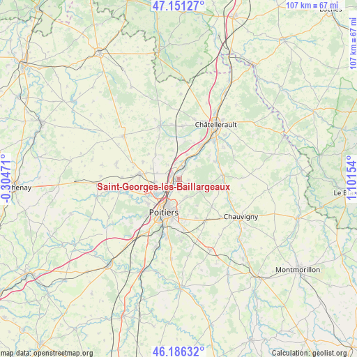 Saint-Georges-lès-Baillargeaux on map