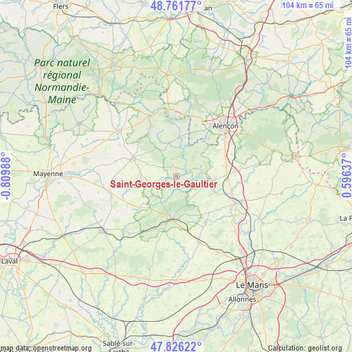 Saint-Georges-le-Gaultier on map