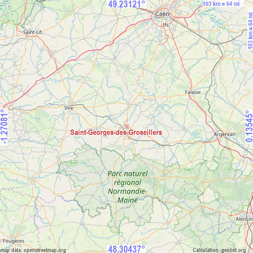 Saint-Georges-des-Groseillers on map