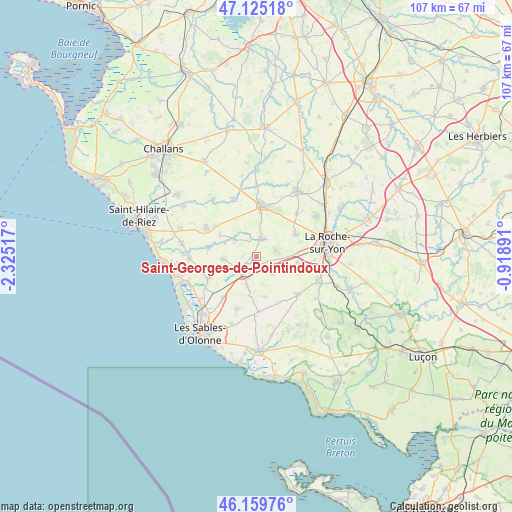 Saint-Georges-de-Pointindoux on map