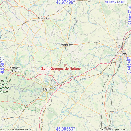 Saint-Georges-de-Noisné on map