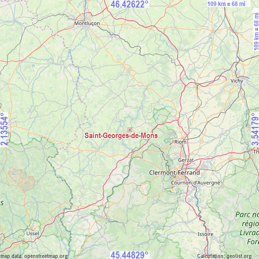 Saint-Georges-de-Mons on map