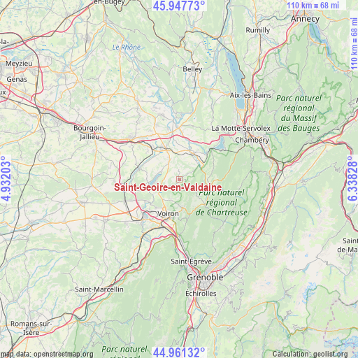 Saint-Geoire-en-Valdaine on map