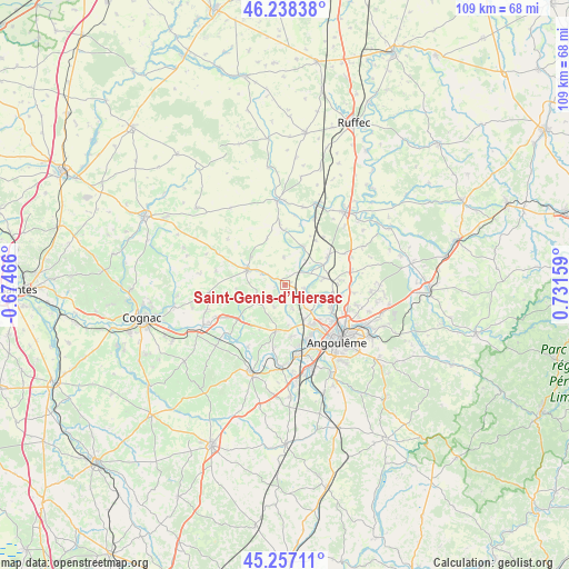 Saint-Genis-d’Hiersac on map