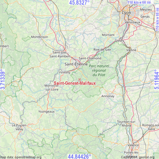 Saint-Genest-Malifaux on map