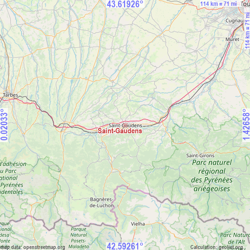 Saint-Gaudens on map