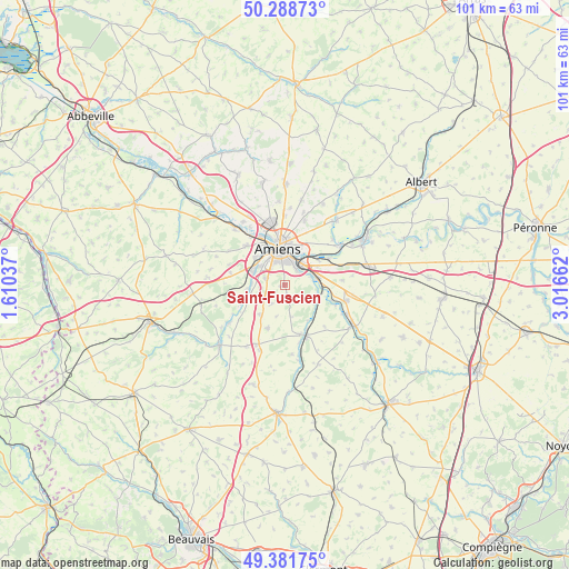 Saint-Fuscien on map