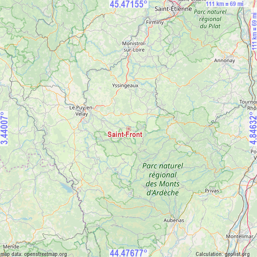 Saint-Front on map