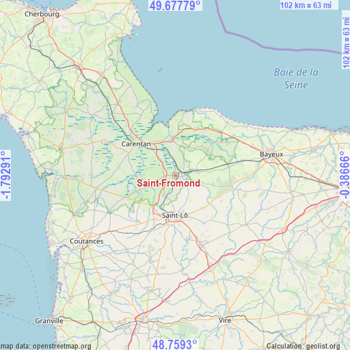 Saint-Fromond on map