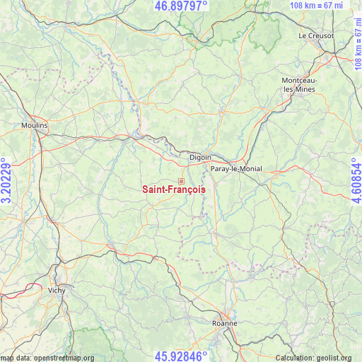 Saint-François on map