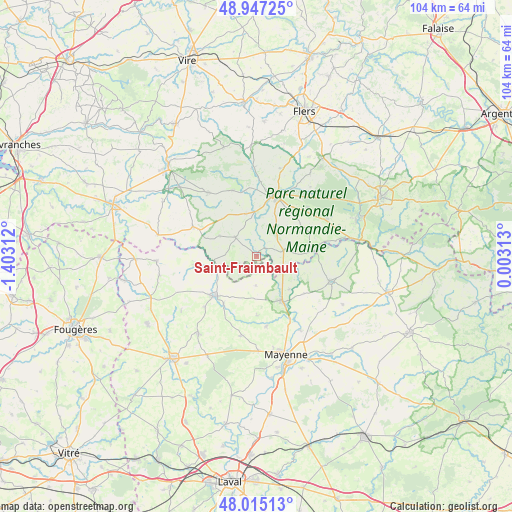 Saint-Fraimbault on map
