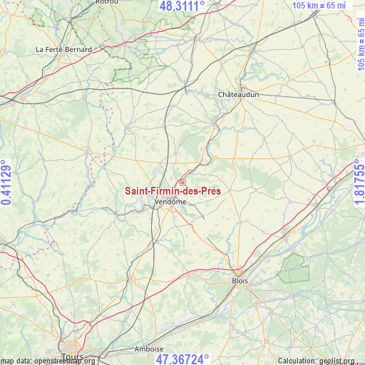 Saint-Firmin-des-Prés on map