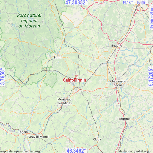 Saint-Firmin on map