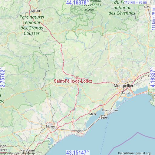 Saint-Félix-de-Lodez on map