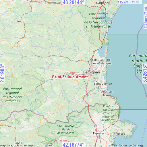 Saint-Féliu-d’Amont on map