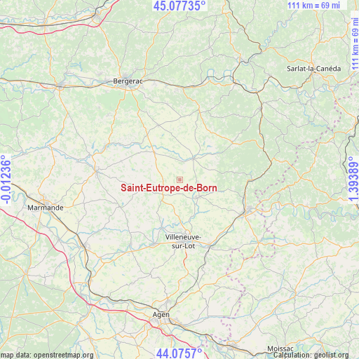 Saint-Eutrope-de-Born on map