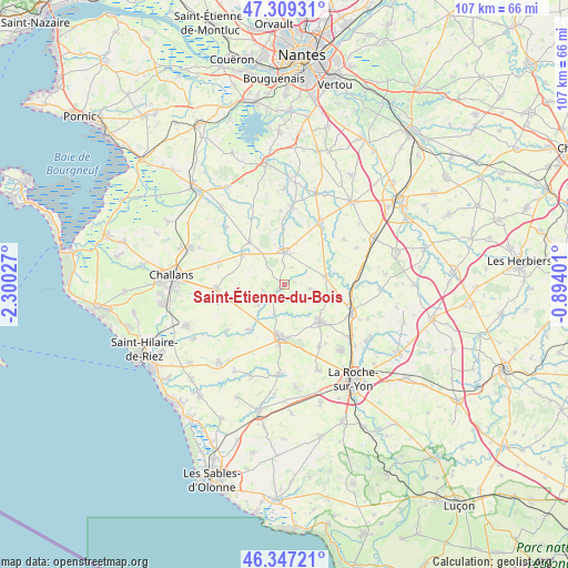 Saint-Étienne-du-Bois on map