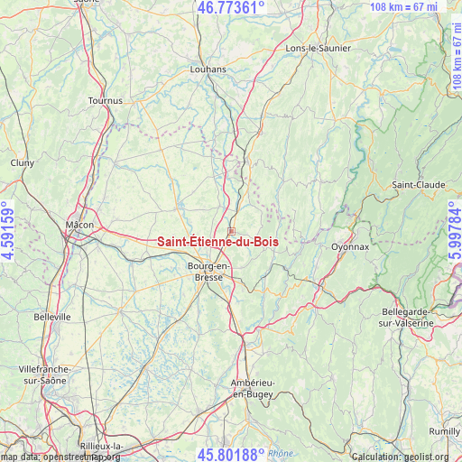 Saint-Étienne-du-Bois on map