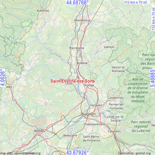 Saint-Étienne-des-Sorts on map