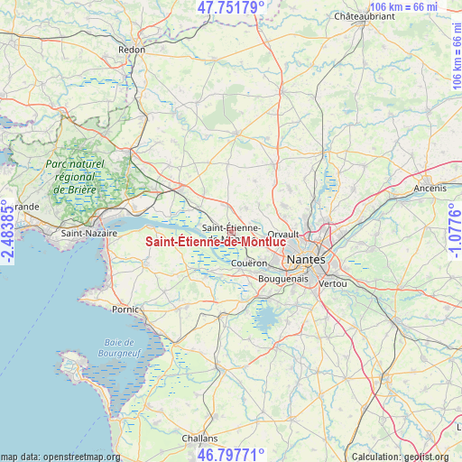 Saint-Étienne-de-Montluc on map