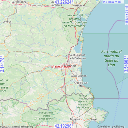 Saint-Estève on map