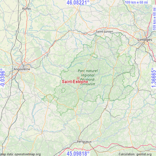 Saint-Estèphe on map