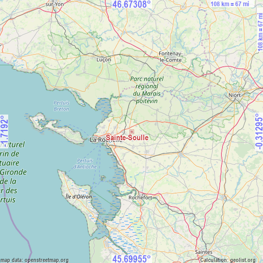 Sainte-Soulle on map