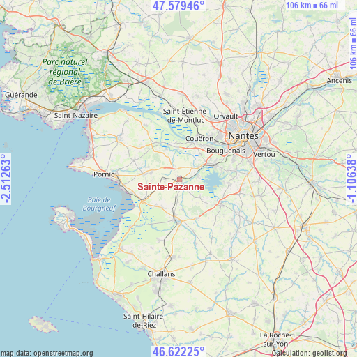 Sainte-Pazanne on map