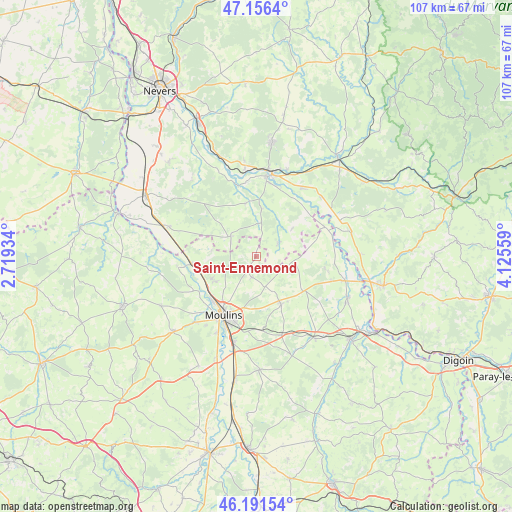 Saint-Ennemond on map