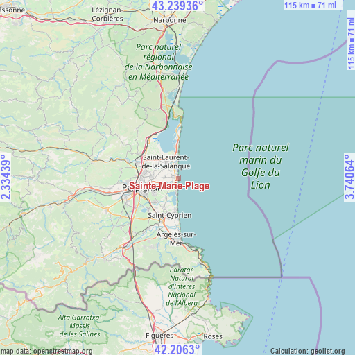 Sainte-Marie-Plage on map