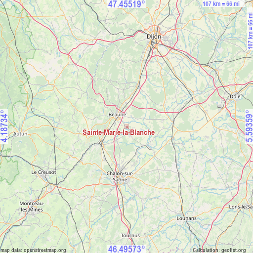 Sainte-Marie-la-Blanche on map