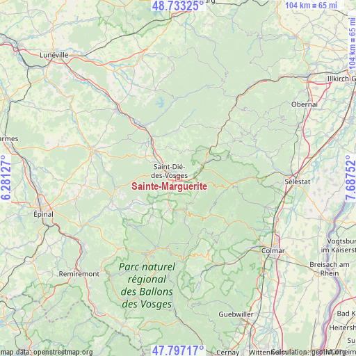Sainte-Marguerite on map