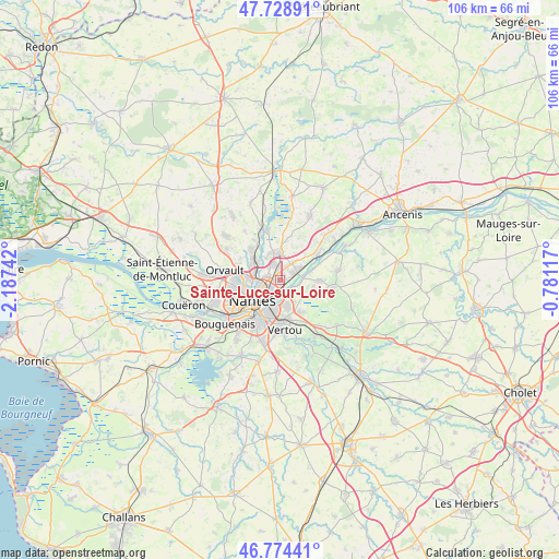 Sainte-Luce-sur-Loire on map