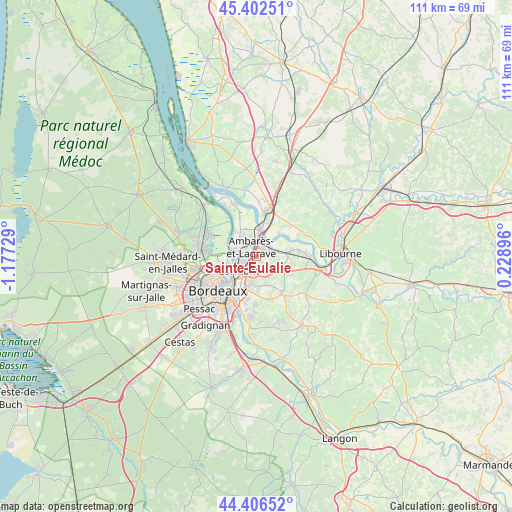 Sainte-Eulalie on map