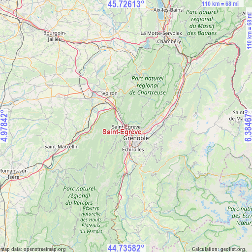 Saint-Égrève on map