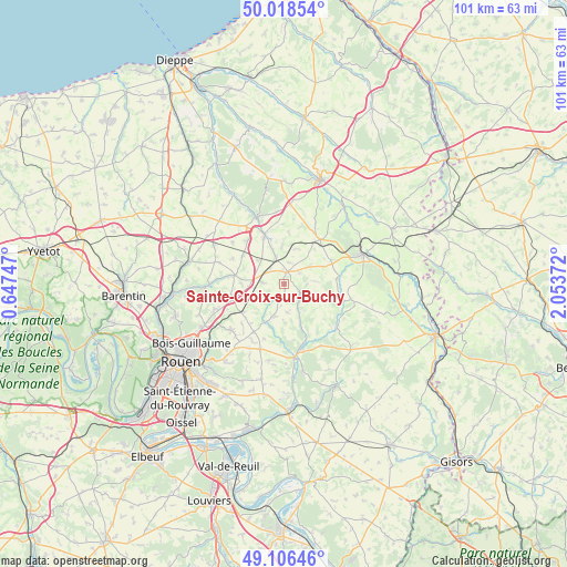 Sainte-Croix-sur-Buchy on map