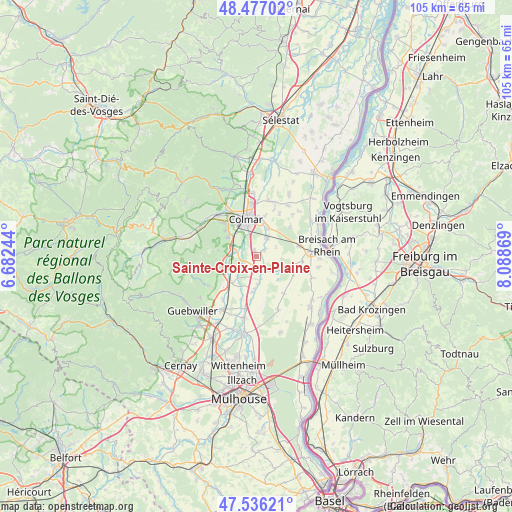 Sainte-Croix-en-Plaine on map